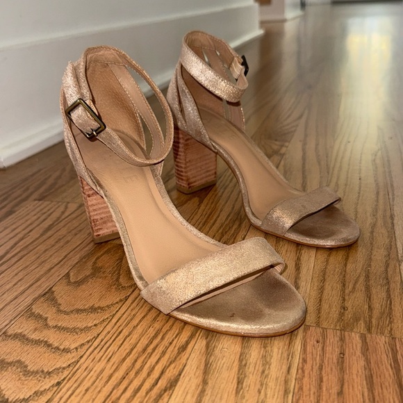 Able Champagne Gold Heels Size 6 - Picture 1 of 8